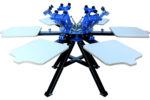 MK-F662A floor type 6 color 6 station double wheel screen printing machine | Screen Printing Machine Manufacturer