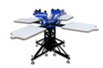 MK-F442B floor type 4 color 4 station double wheel screen printing machine | Screen Printing Machine Manufacturer