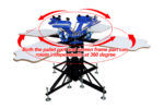 MK-F442B floor type 4 color 4 station double wheel screen printing machine | Screen Printing Machine Manufacturer