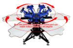 MK-F662B floor type 6 color 6 station double wheel screen printing machine | Screen Printing Machine Manufacturer
