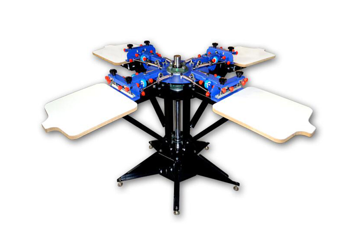 MK-F662C Floor type micro-adjust six color six station double wheel overprinting screen printing machine | Screen Printing Machine Manufacturer