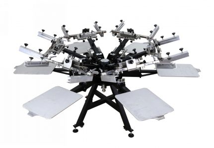 Screen Printing Machines with Micro Registation 8 Color 8 Station Manual Screen Printing Machinery