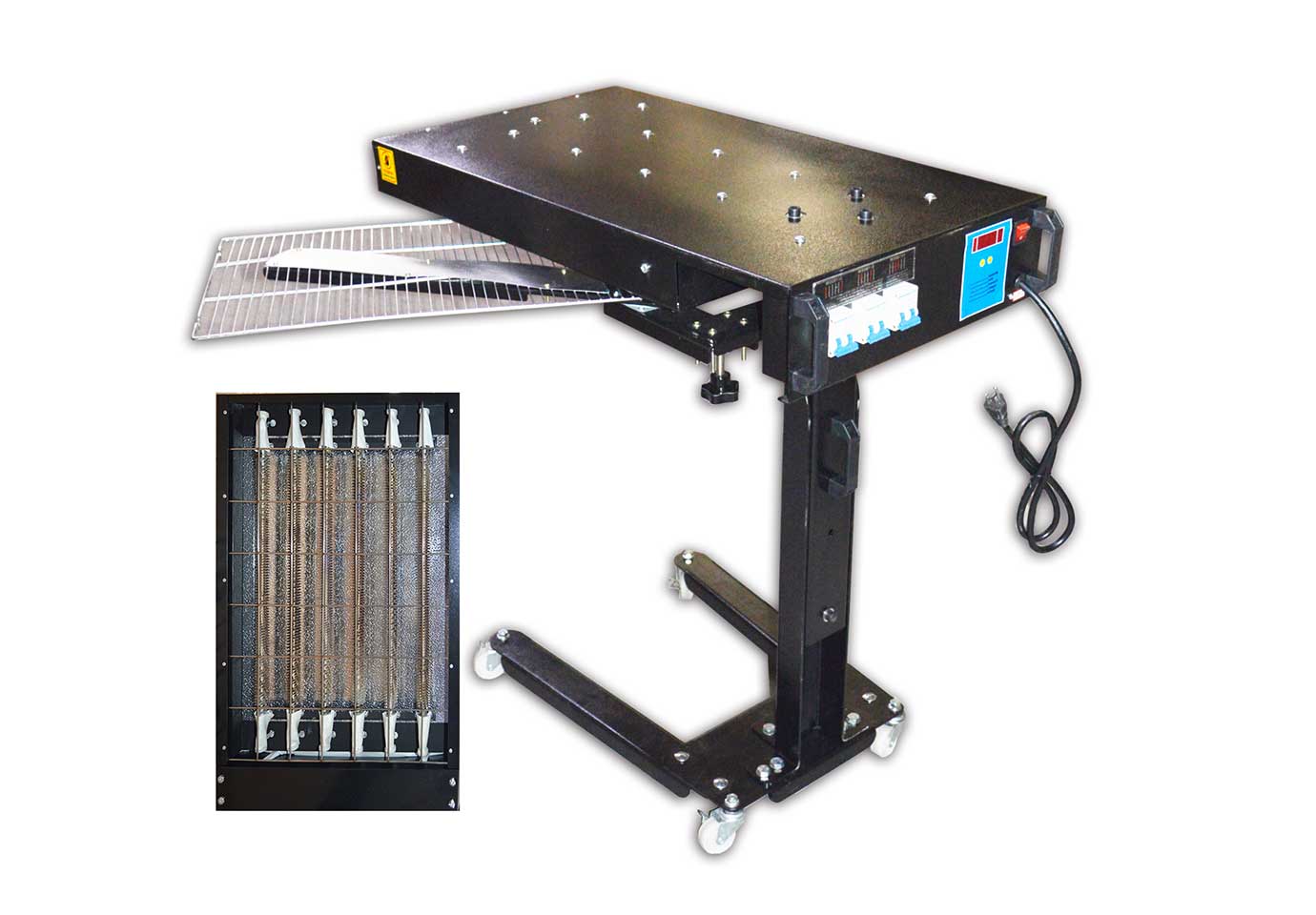 MK-F6045AT-3000W Floor Type Movable Flash Dryer | Screen Printing Machine Manufacturer