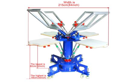 Micro Adjustable 4 Color 4 Station Printer – Better Control, Sharper Prints