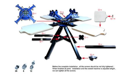 Compare Prices: 4 Color 4 Station Screen Printing Machine for T-Shirts