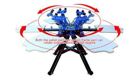 Screen Printing Machine 6 Color 6 Station – Perfect for Multi-Color Jobs