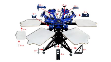 Techtongda Manual 6 Color Silk Screen Printing Press – High Quality